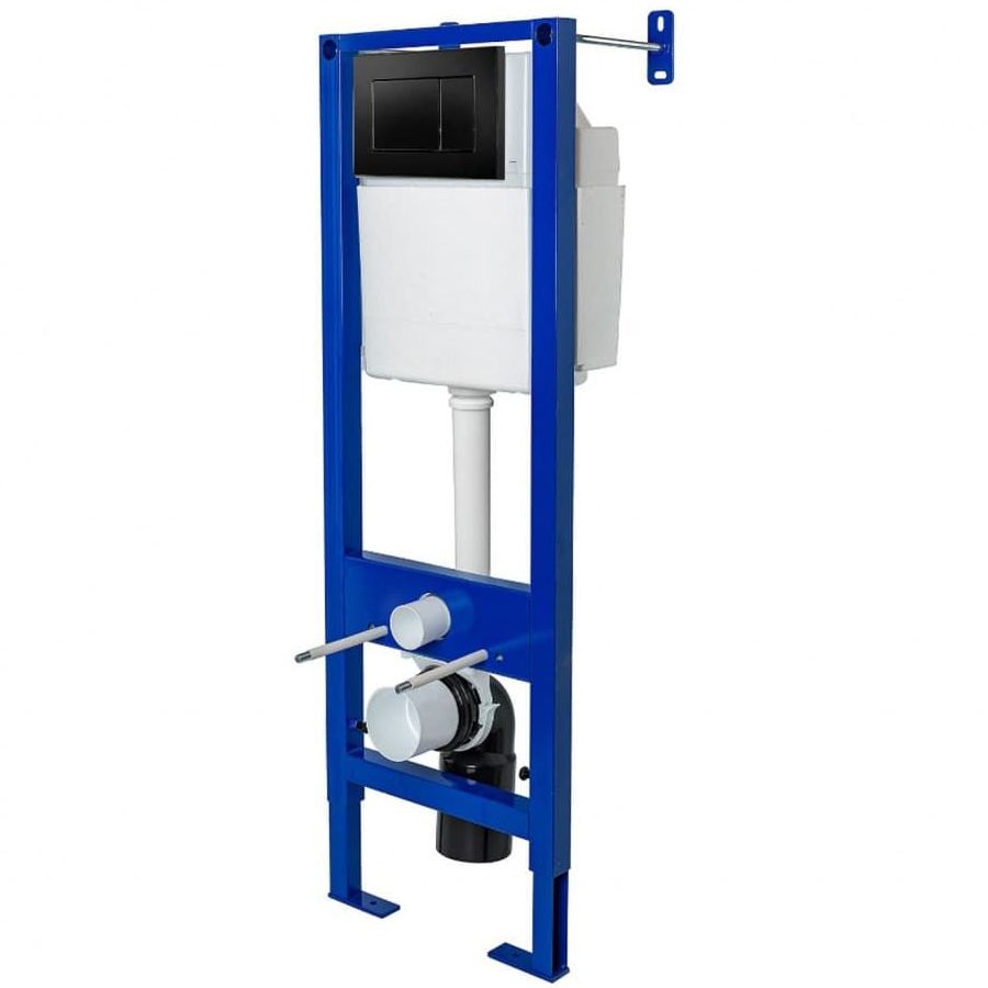 Комплект Berges Atom, кнопка Soft Touch черная, унитаз Gamma, сиденье Gamma, 042431