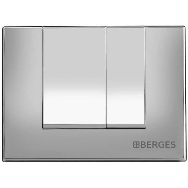 Комплект Berges Novum, кнопка S3 хром глянец, унитаз Ego Rimless, сиденье Toma Slim, 047243