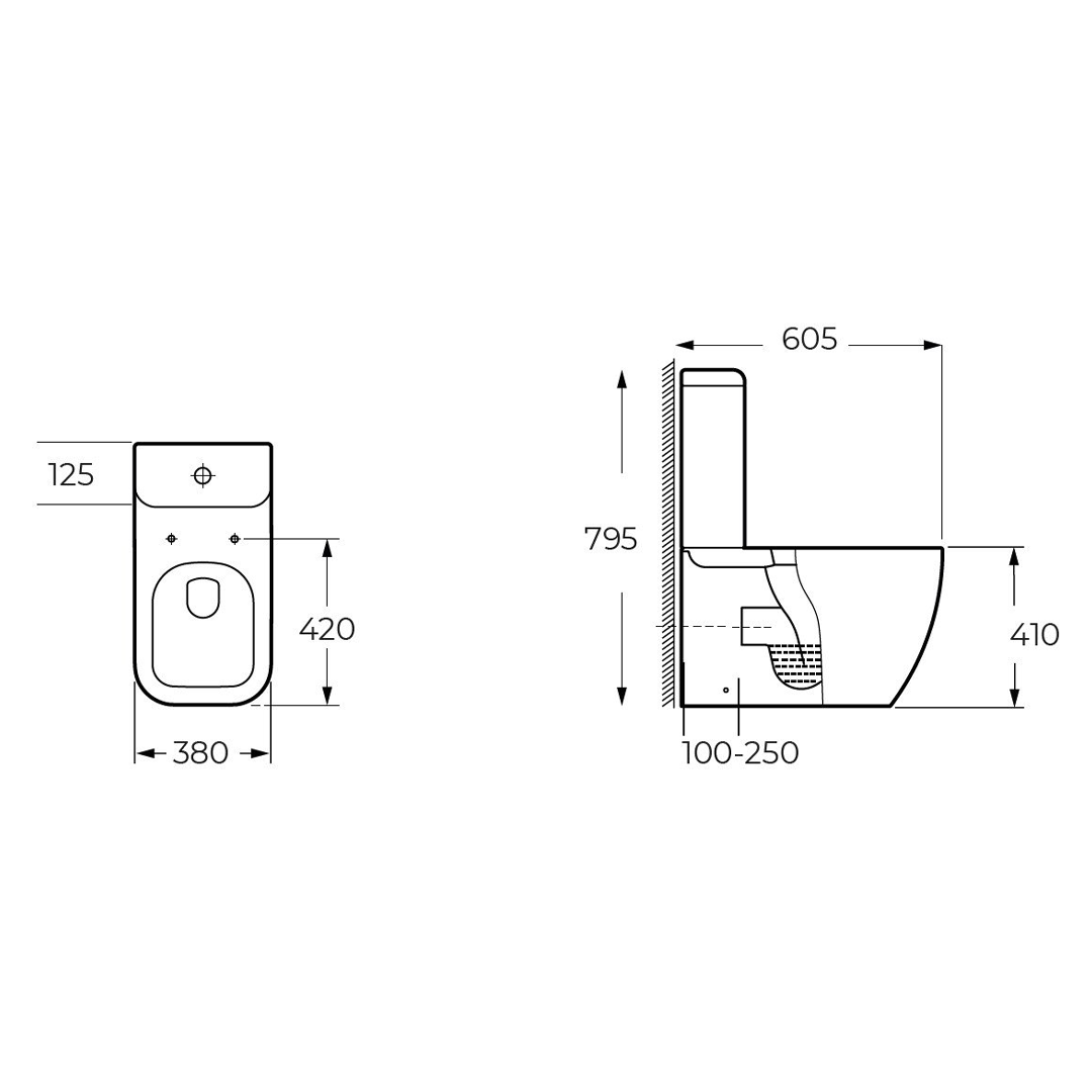 Унитаз напольный Milleau Onyx 8380