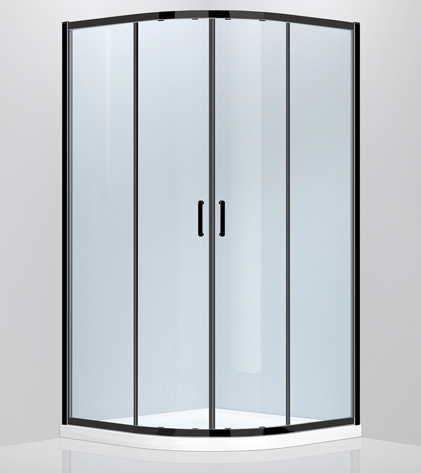 Радиальный душевой уголок Abber Schwarzer Diamant