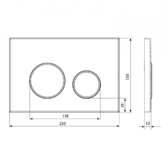 Пластиковая клавиша смыва Lavinia Boho RelFix, 38050803