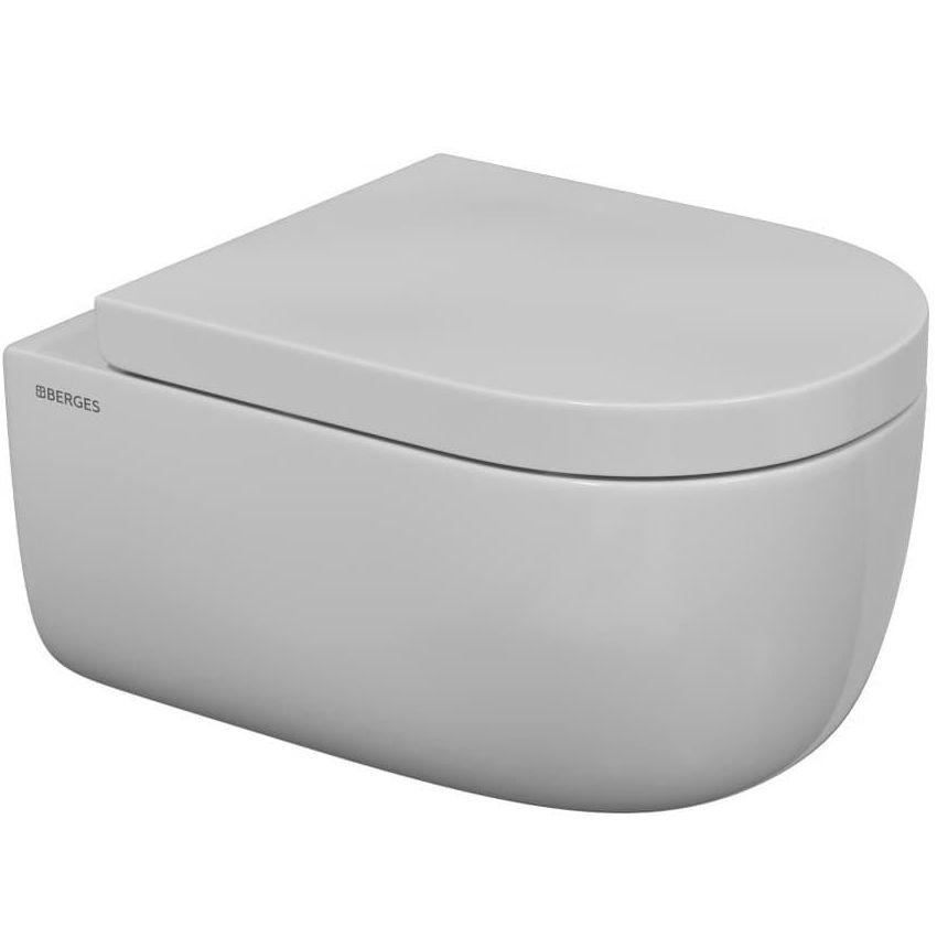 Унитаз подвесной Berges Ego XL Rimless с сиденьем, 082124