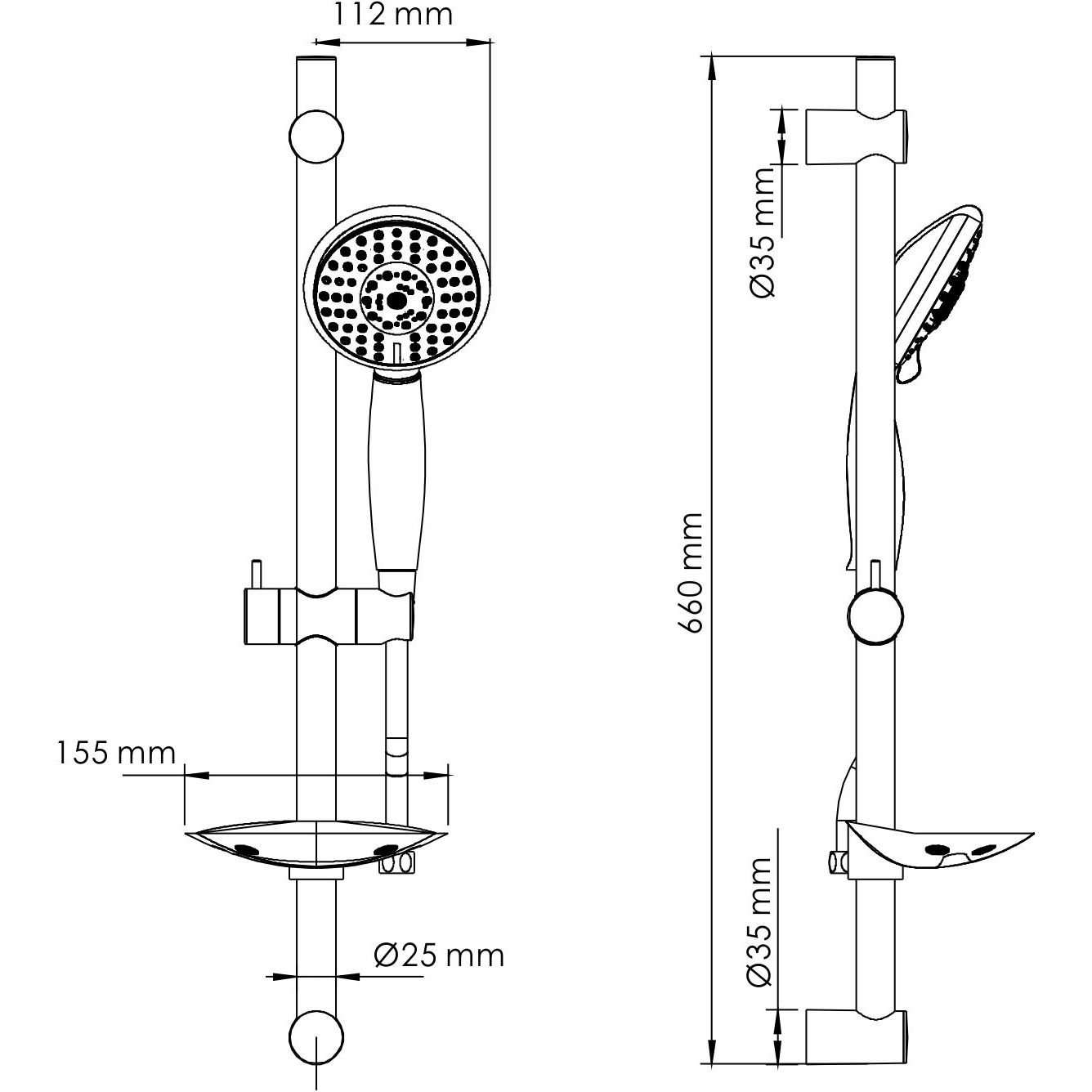 Душевой комплект WasserKRAFT, A004