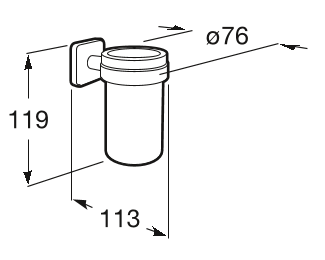 Настенный держатель для стакана Roca Victoria, A816681001
