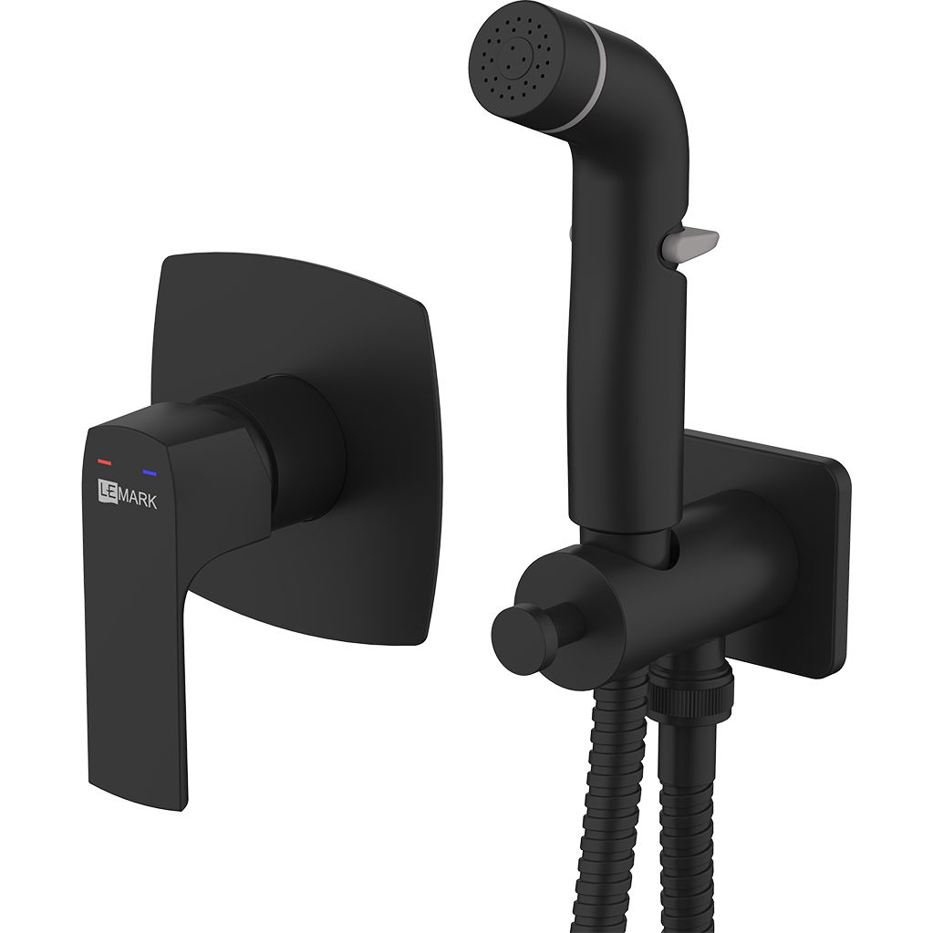 Смеситель с гигиеническим душем встраиваемый Lemark Ursus, LM7219BL