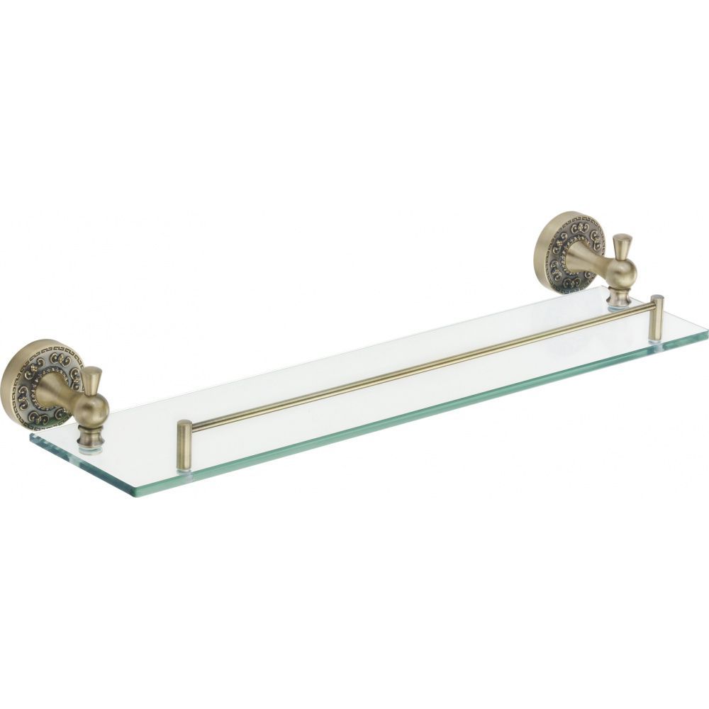 Полка стеклянная 1-ярусная бронза Rose, RG1019Q