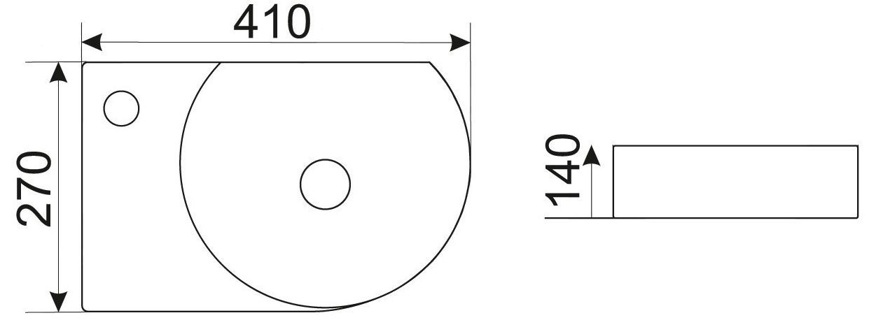 Раковина для ванной Ceramalux 41x27, 9273R