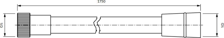 Душевой шланг 175 см Omnires, 024-XCR