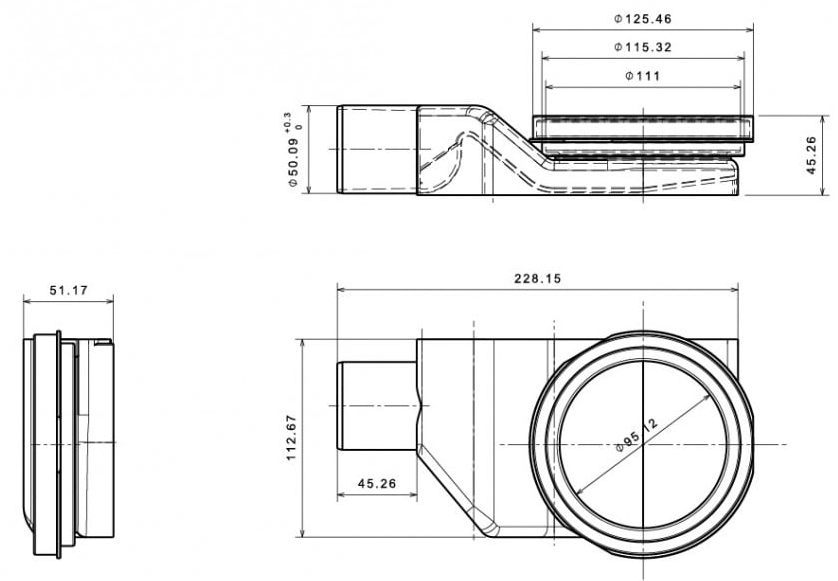 Душевой лоток Pestan Confluo Premium Line Black Glass