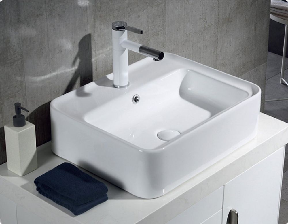 Раковина керамическая накладная Belbagno 52x42, BB1367