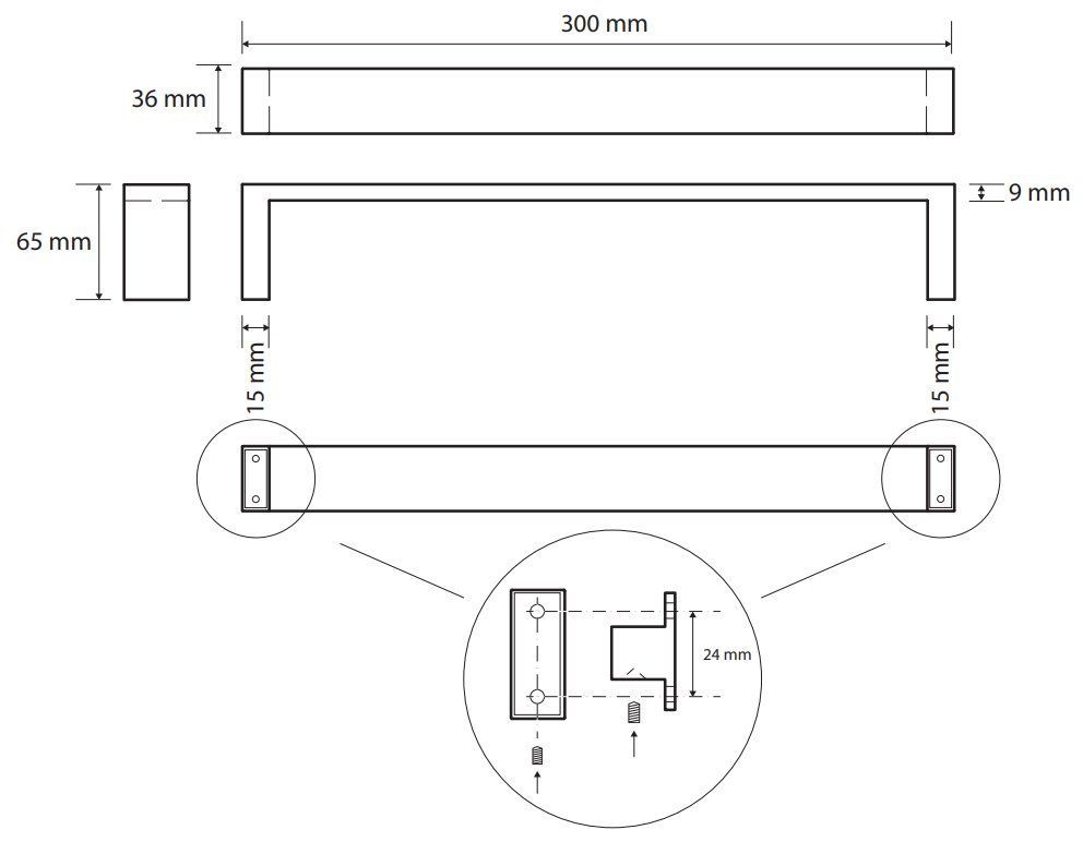 Полотенцедержатель 30 см Bemeta Gamma, 145804012