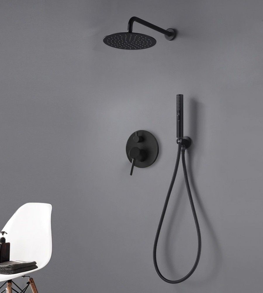 Душевая система встраиваемого монтажа Calani Nexos S Black, CAL-B0006