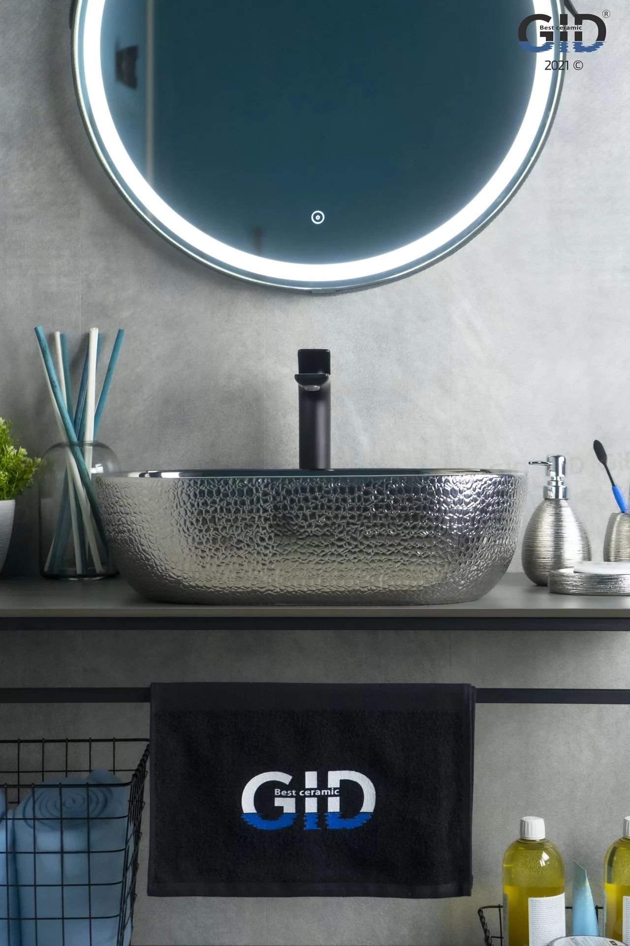 Умывальник Gid D1302H009 50x40, 53304