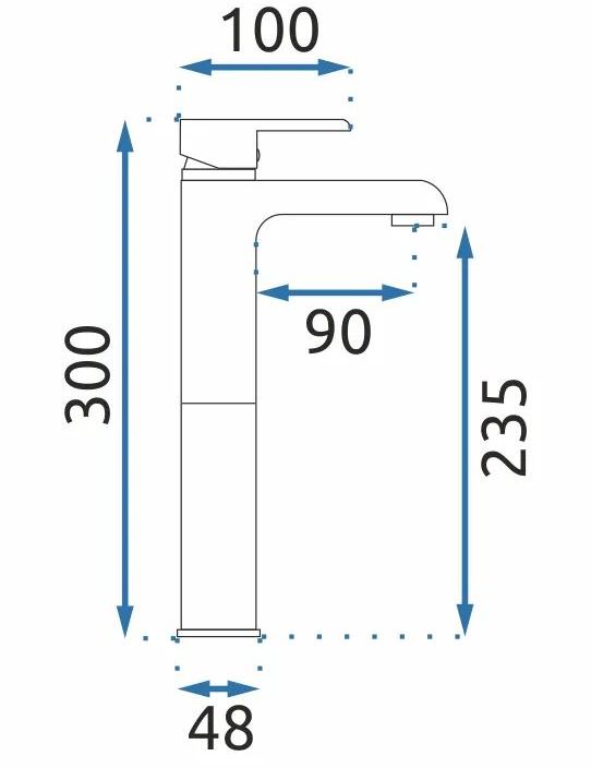 Смеситель для умывальника высокий Rea Bloom White/Gold, REA-B9931