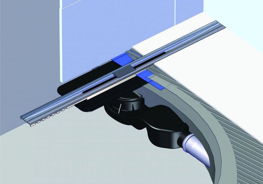 Трап желоб Berges Simpel 800 хром матовый горизонтальный, 090112