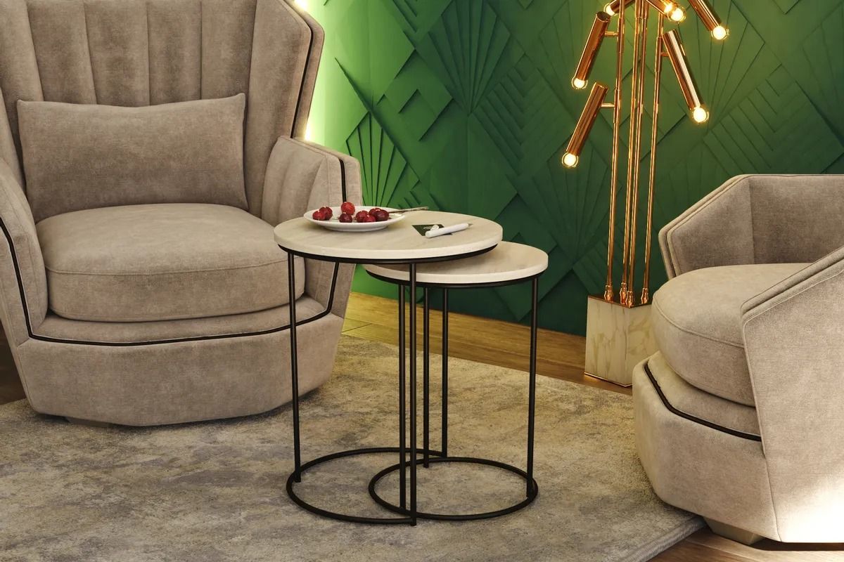 Столик журнальный Sheffilton SHT-CT7 дуб беленый/черный муар, 190222