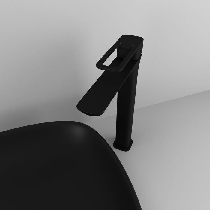 Смеситель для умывальника, черный, Iddis Slide, SLIBL01i01