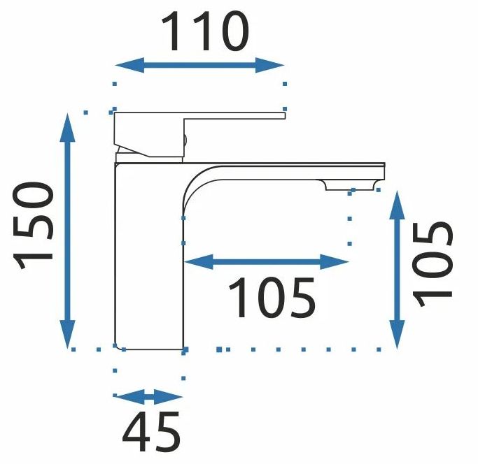 Смеситель для умывальника Rea Urban Gold, REA-B9911