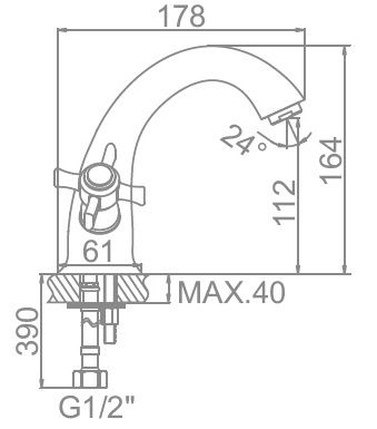 Смеситель для умывальника Ledeme L1011