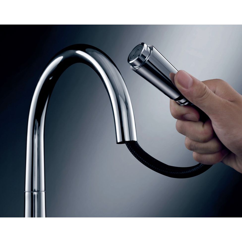 Смеситель для кухни с выдвижным изливом Ahti Kemi, KM813013