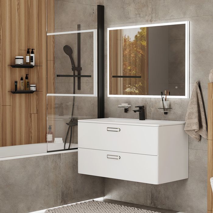 Смеситель для умывальника, черный матовый, Iddis Bild, BILBL00i01