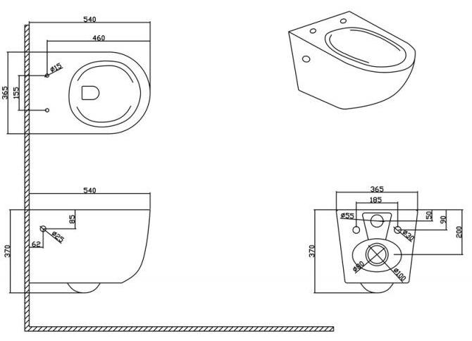 Унитаз подвесной Bravat Gina