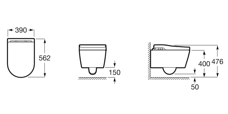 Унитаз подвесной Roca Inspira In-Wash, A803060001