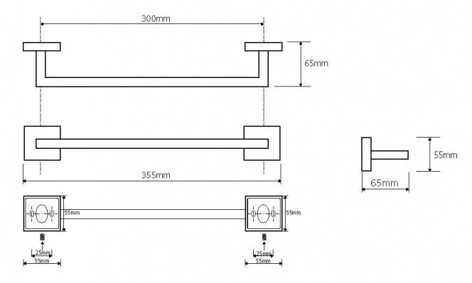 Полотенцедержатель 30 см Bemeta Beta, 132204012