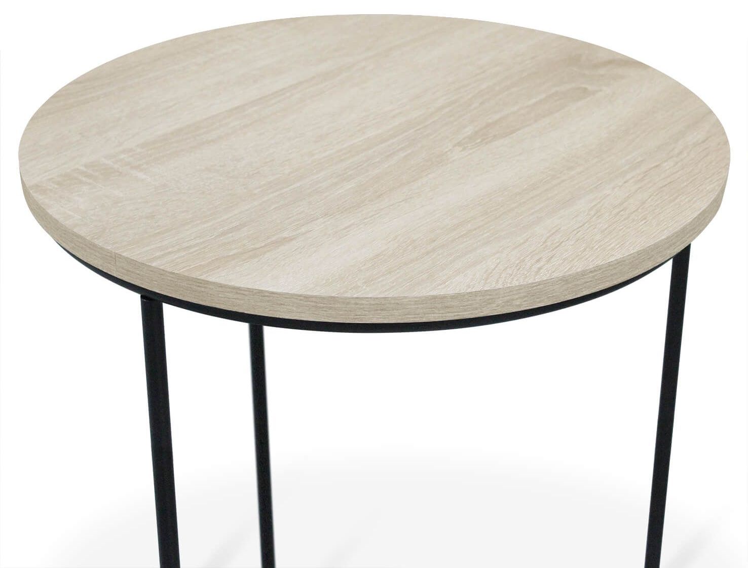 Столик журнальный Sheffilton SHT-CT7 дуб беленый/черный муар, 190222