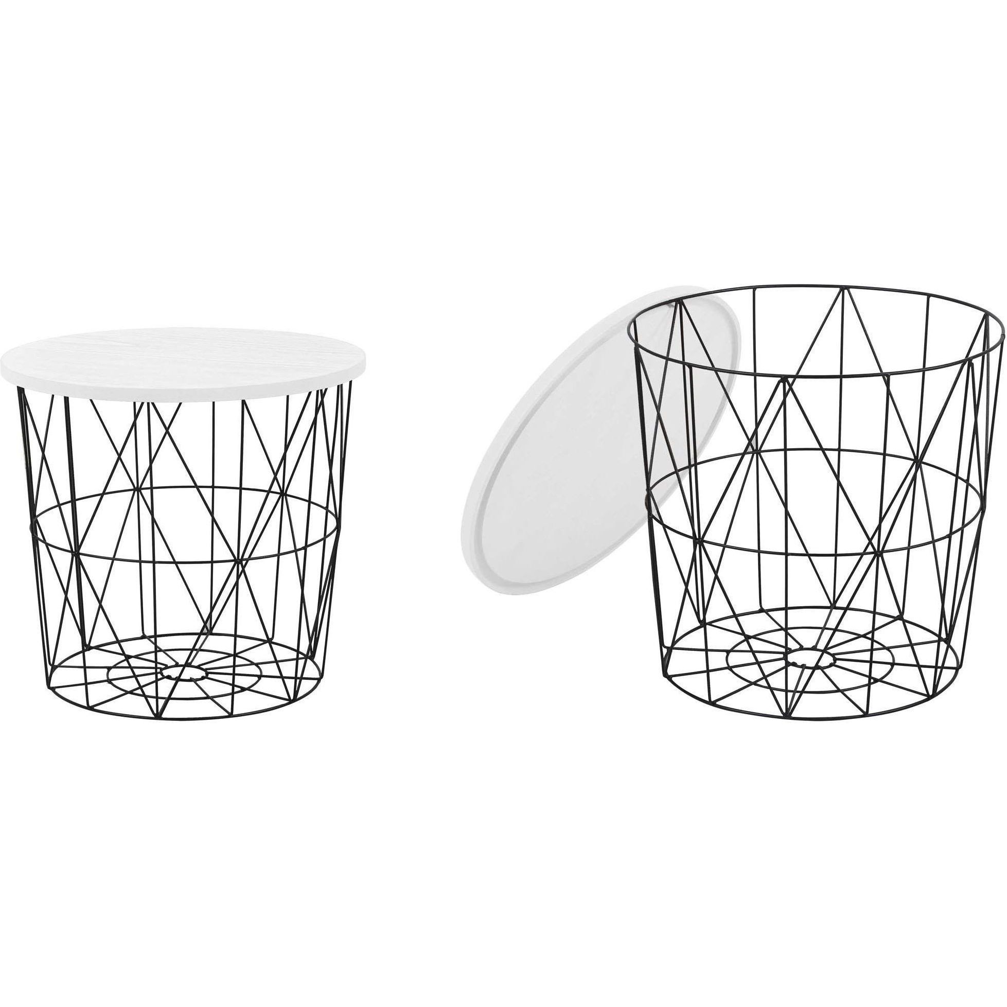 Стол журнальный Halmar Mariffa белый/черный, V-CH-MARIFFA-LAW-CZARNY/BIALY