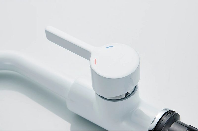 Смеситель для умывальника белый Ledeme L1099W