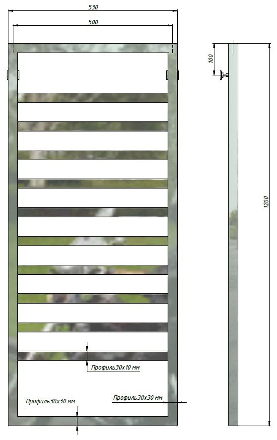 Полотенцесушитель Stinox Bergamo 50x120