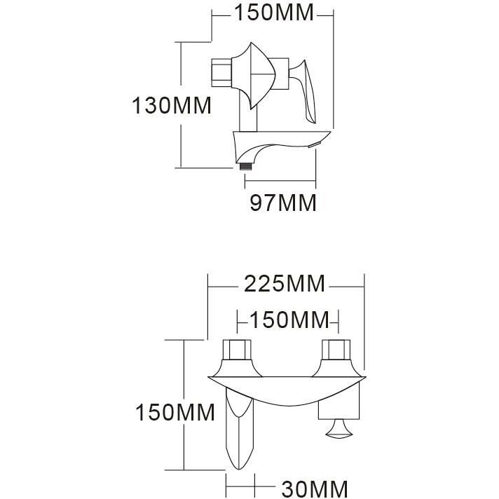 Смеситель для ванны Vivi Felice 9040B