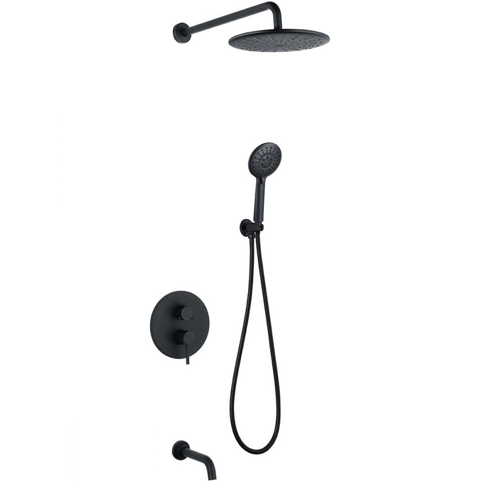 Душевая система Abber Wasser Kreis черная матовая, AF8117B