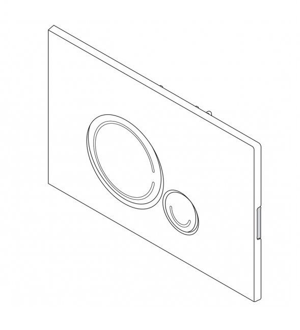 Кнопка смыва BelBagno Sfera, цвет белый, BB014-SR-BIANCO