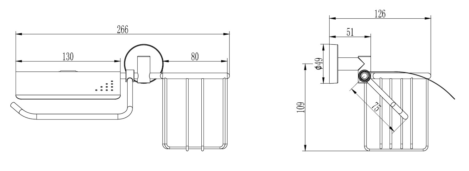 Держатель туалетной бумаги и освежителя Ledeme L1703-1