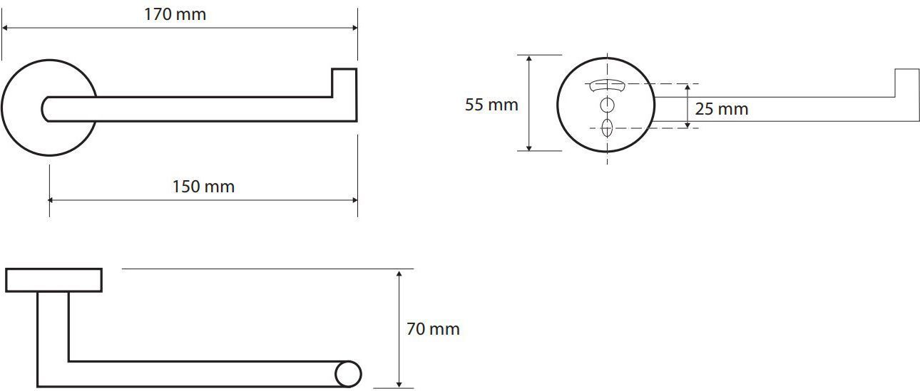 Держатель туалетной бумаги левый Bemeta Dark, 104212030L