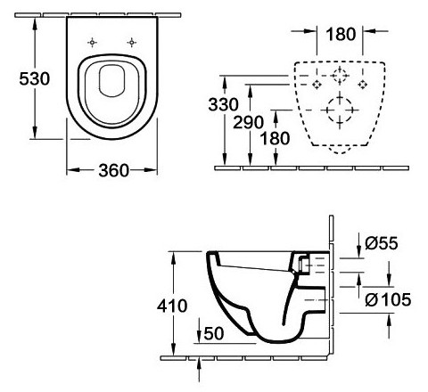 Унитаз подвесной Esbano Amapola Black Matt