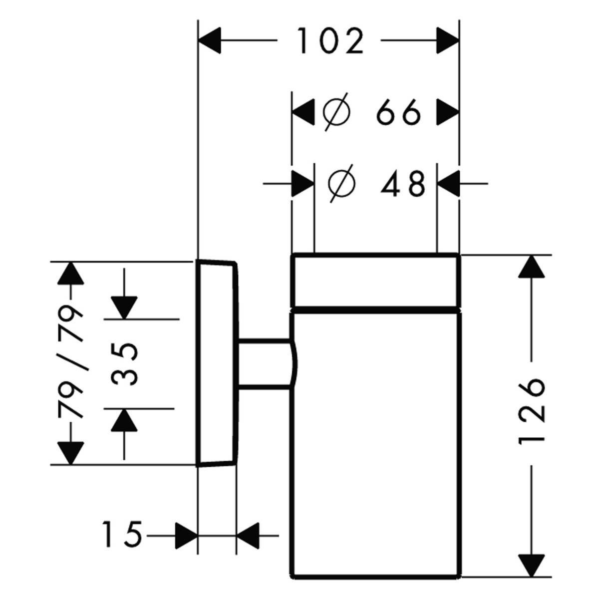 Стакан с держателем Hansgrohe PuraVida, 41504000