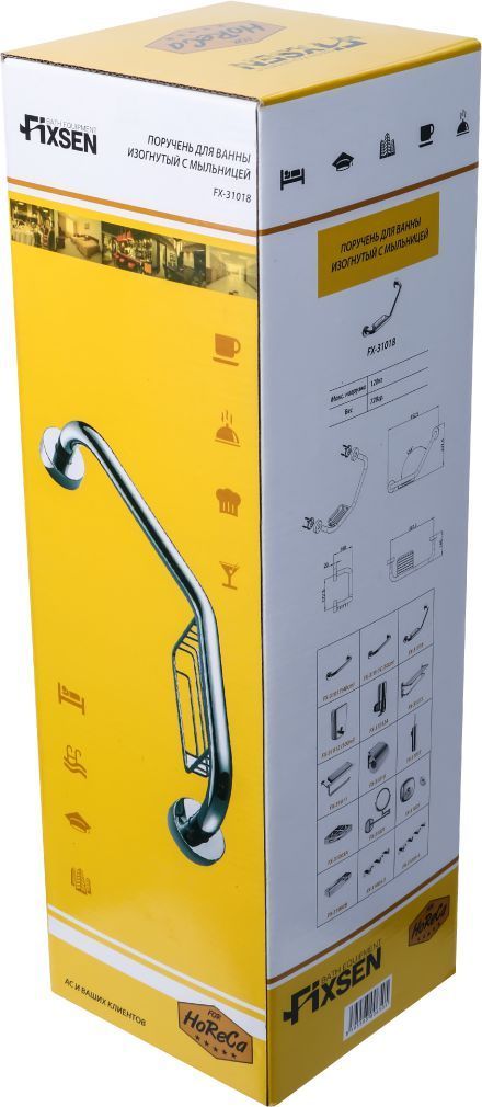 Поручень для ванны с мыльницей Fixsen Hotel, FX-31018