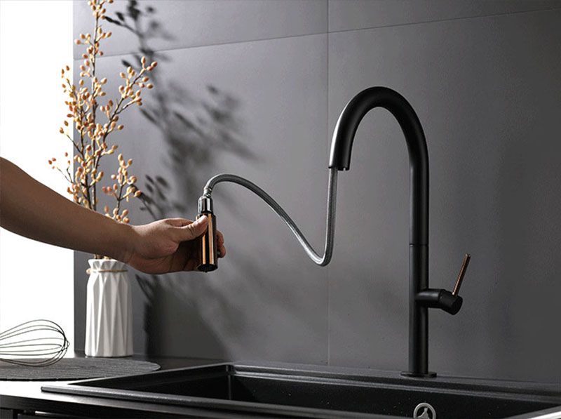 Смеситель для кухни Rea Apollo Black/Rose Gold, REA-B9600