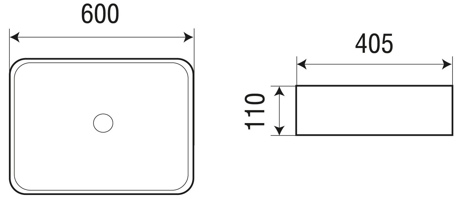 Раковина накладная WeltWasser ELBACH 2174 MW 60x40.5