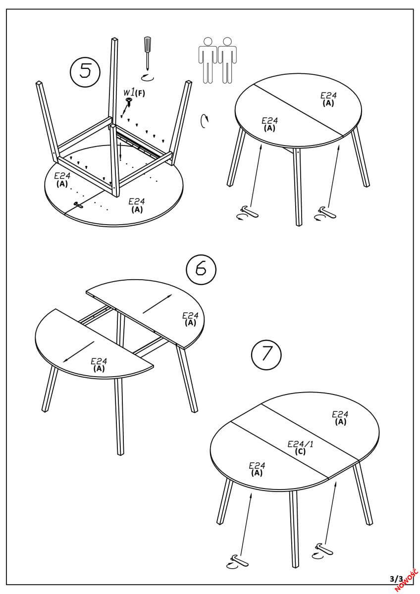 Стол обеденный Halmar Ruben раскладной белый матовый/натуральный, V-PL-RUBEN-ST-BIALY
