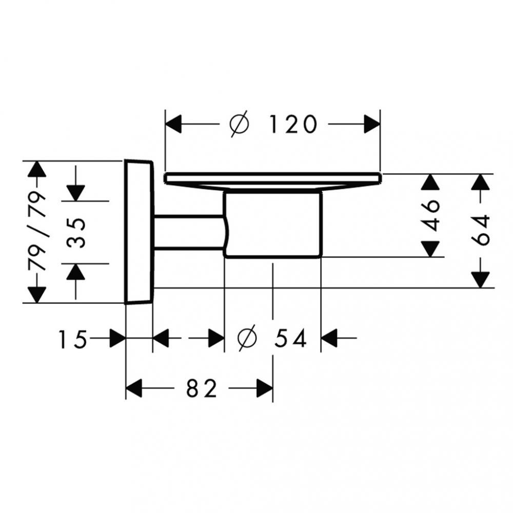 Мыльница керамическая Hansgrohe PuraVida, 41502000