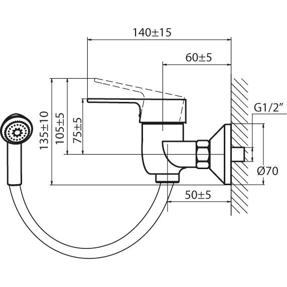 Смеситель для душа Ahti Satakunta, SK305000