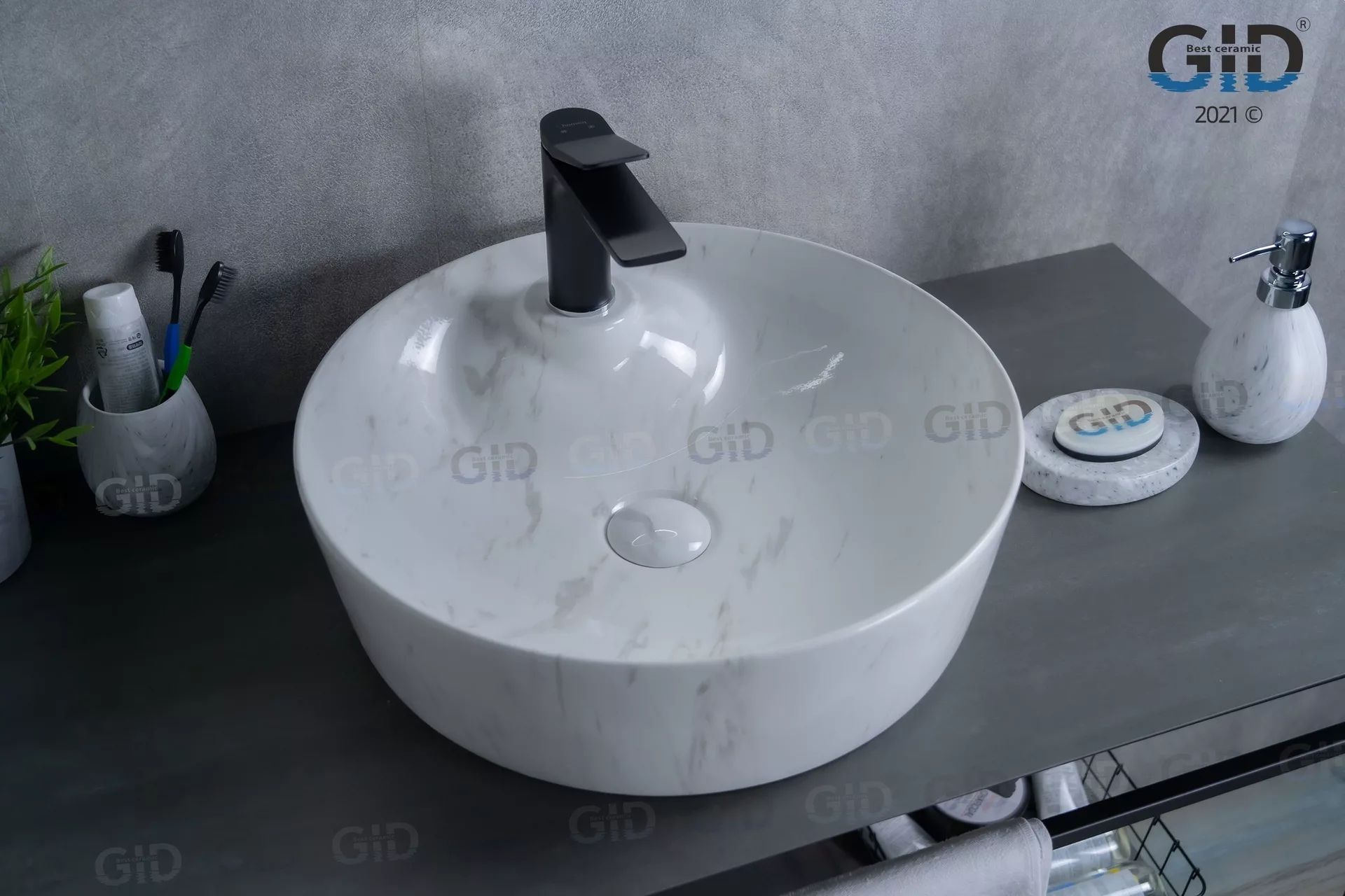 Умывальник Gid D1306H012 44x44, 53321