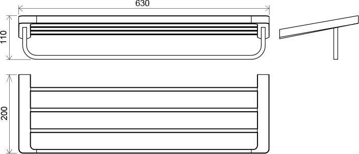 Полотенцедержатель (3 полотенца) Ravak 10° TD 330.00, X07P327