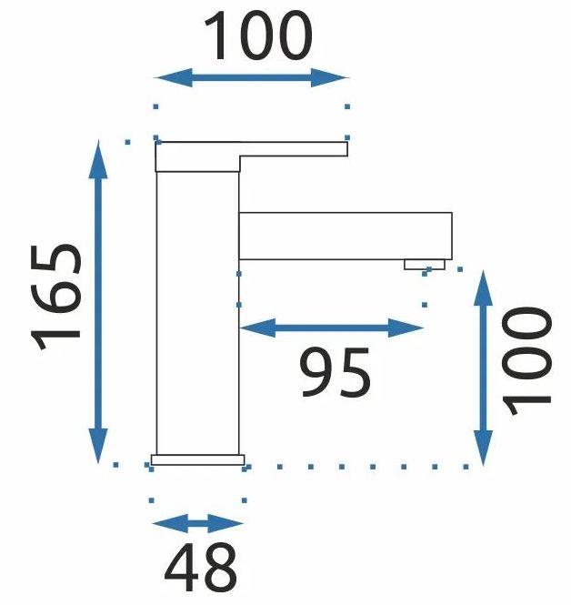 Смеситель для умывальника Rea Pixel Gold, REA-B2018