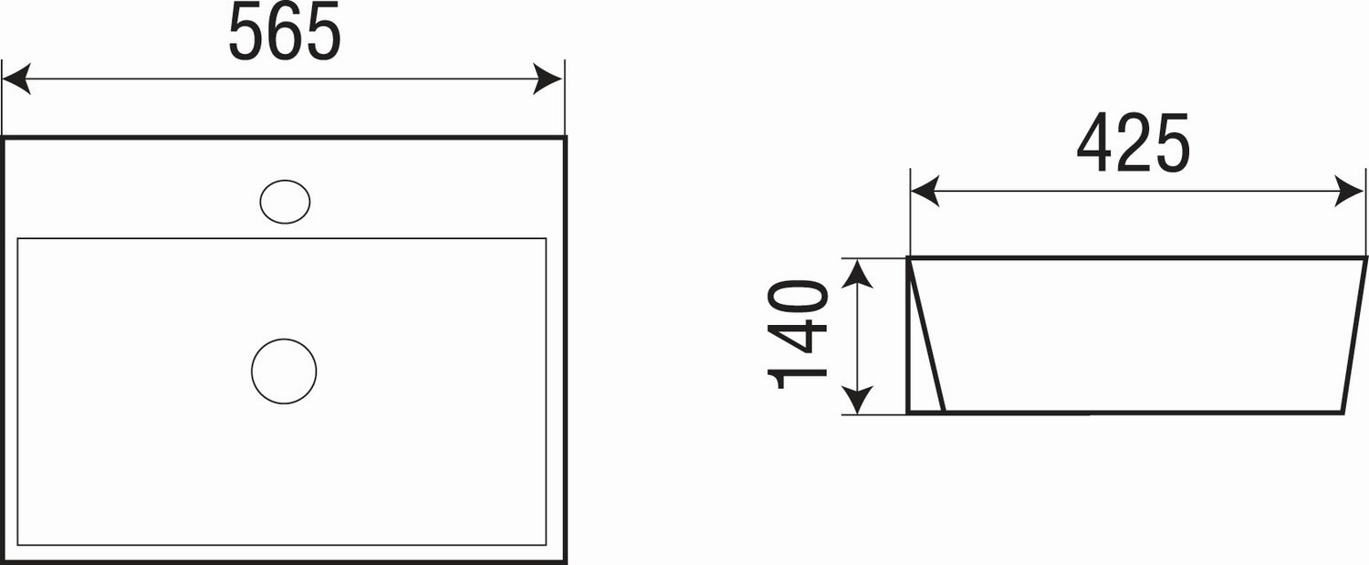 Раковина накладная WeltWasser ELBACH 20212 56.5x42.5