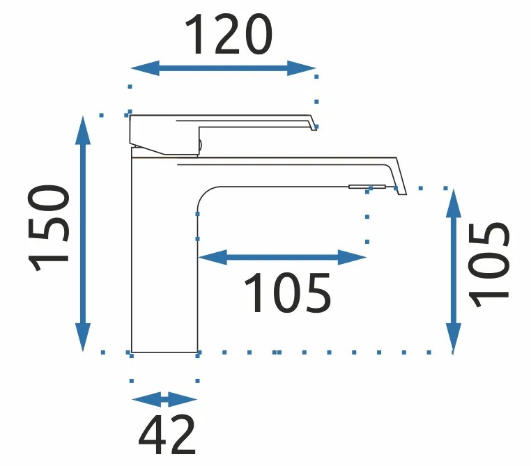 Смеситель для умывальника Rea Hass Black, REA-B9964
